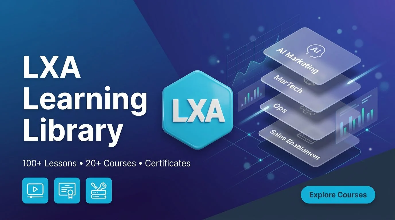 LXA Learning Library martech training