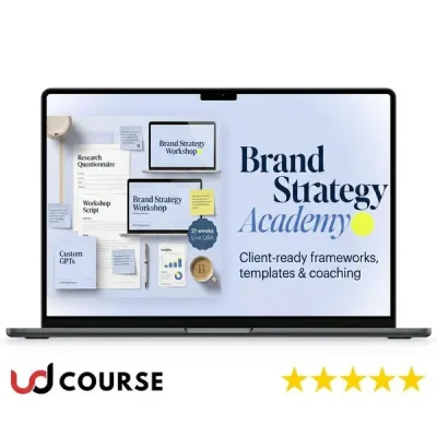 Sarah Robb teaching brand strategy in a vibrant online setting.