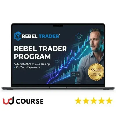 Image showcasing Sean Donahue's Rebel Trader Program features.