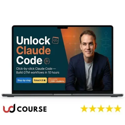 Cover of Unlock Claude Code by Tim Yakubson, featuring engaging graphics.