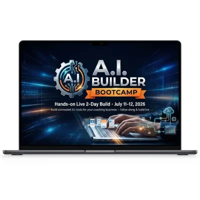 Eben Pagan teaching a class in A.I. Builder Bootcamp