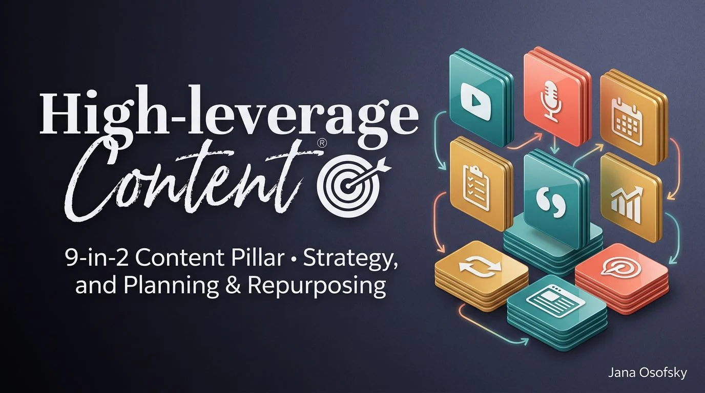 Jana Osofsky High-Leverage Content course image