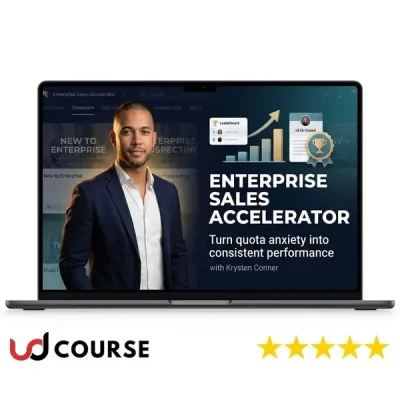 Image of Krysten Conner promoting the Enterprise Sales Accelerator program.