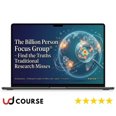 Cover of The Billion Person Focus Group book showcasing research insights.