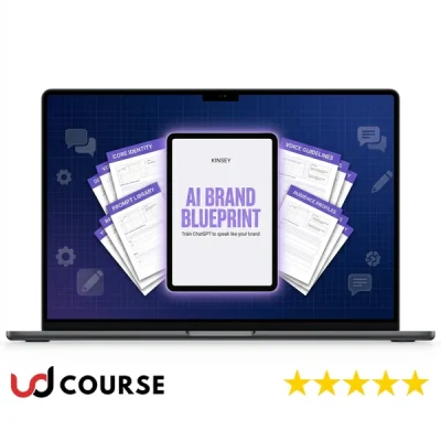 Kinsey AI Brand Blueprint showcasing branding strategies and tools.