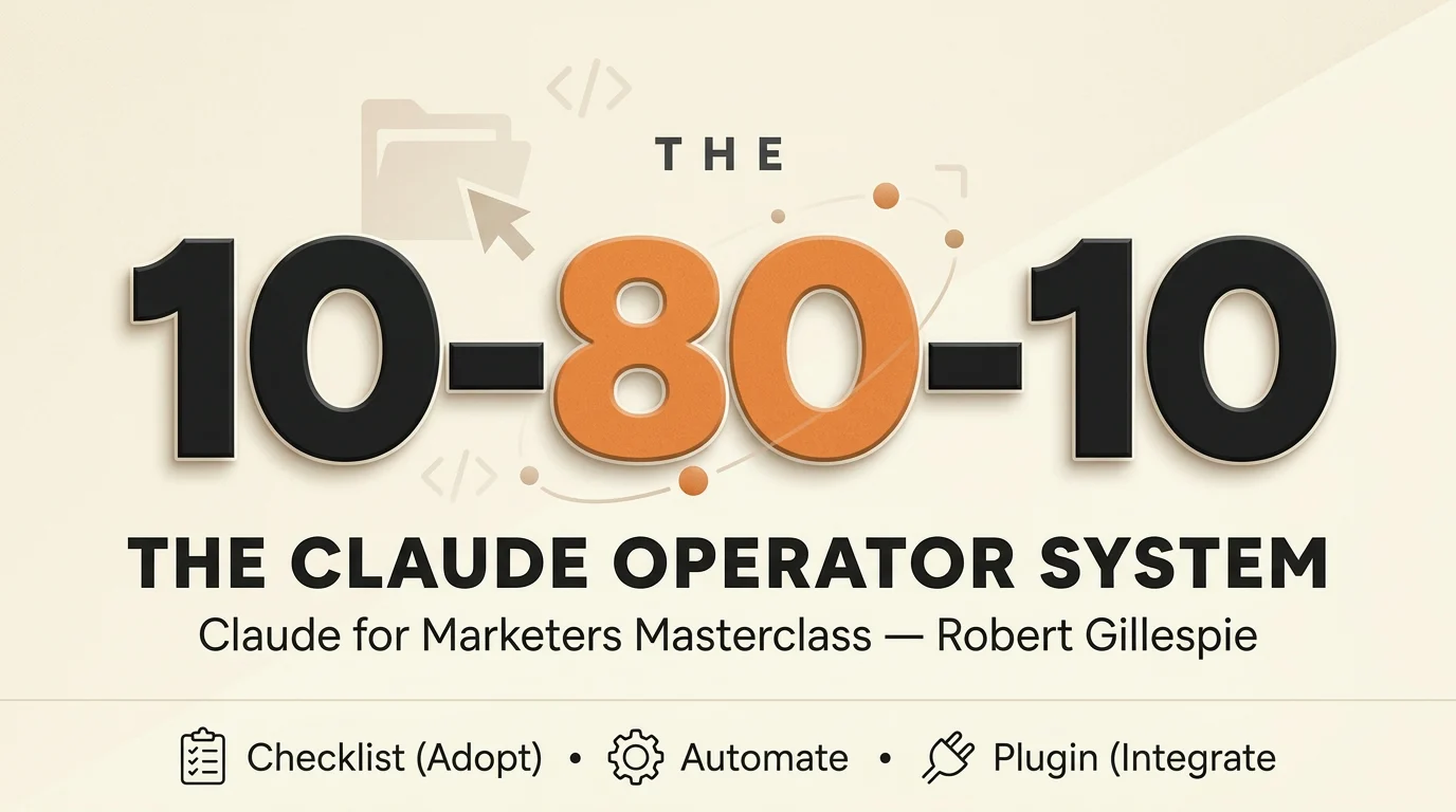 Claude For Marketers Masterclass by Robert Gillespie